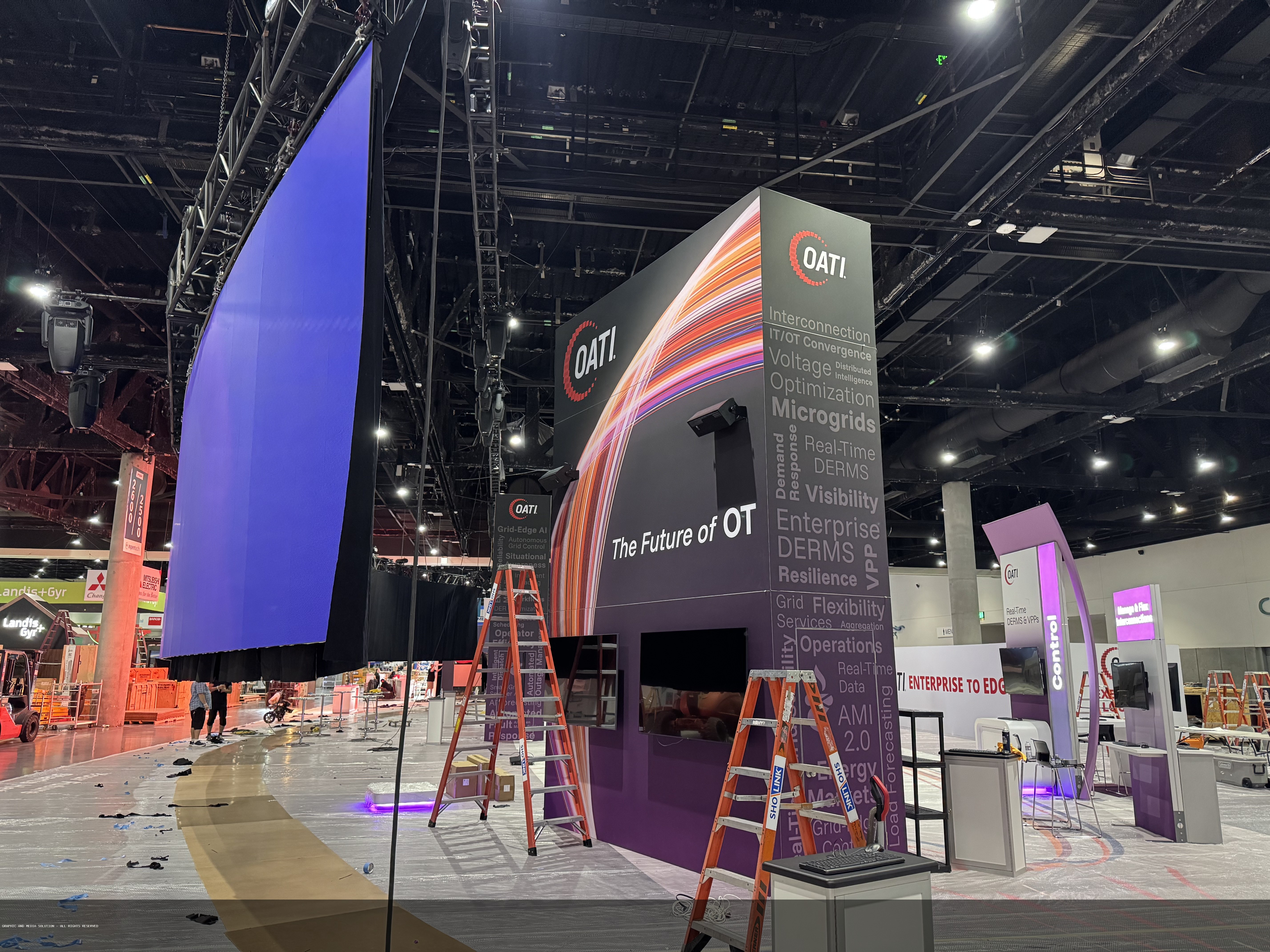 FOH build — outdoor stage